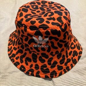 NWT Adidas x Rich Mnisi Reversible Black Orange Leopard Bucket Hat M/L